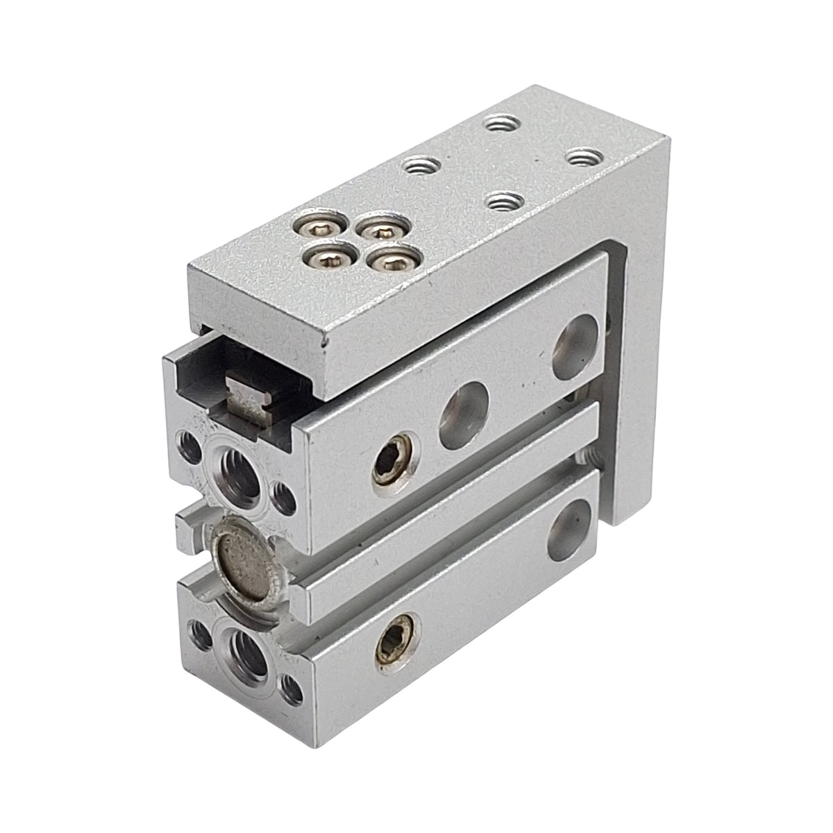 Used SMC MXH6-5 Compact Slide Table, 6mm Bore x 5mm Stroke, 0.7MPa, M5x0.8 Ports