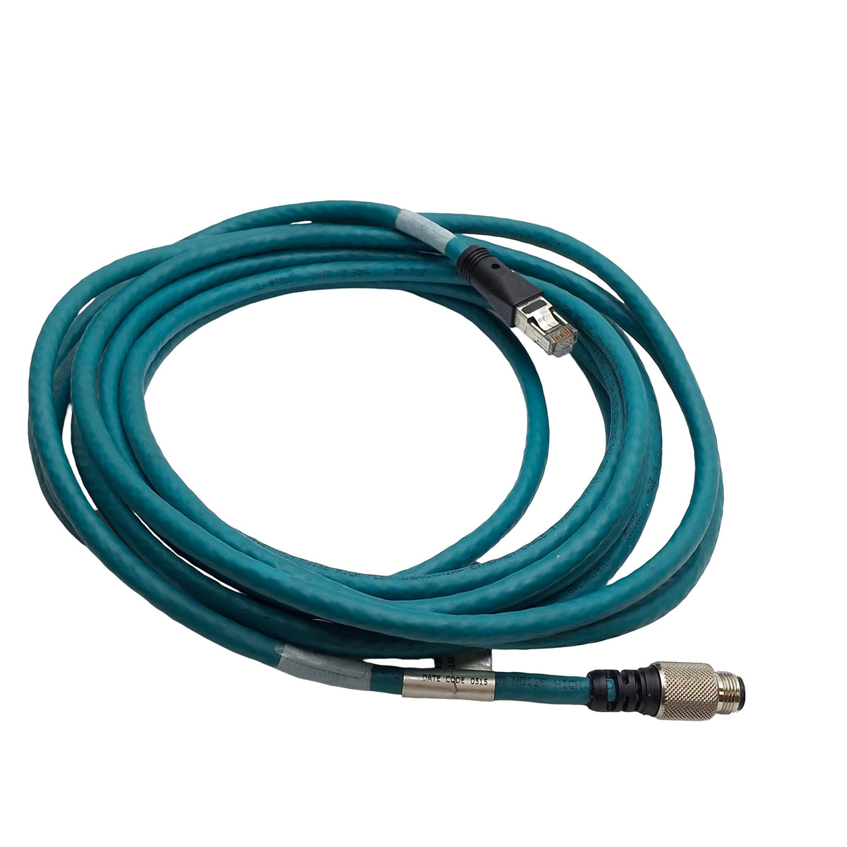 Used Molex 849090193 Ethernet & Interface Communication Cable, RJ45 to M12 8-Pin Male