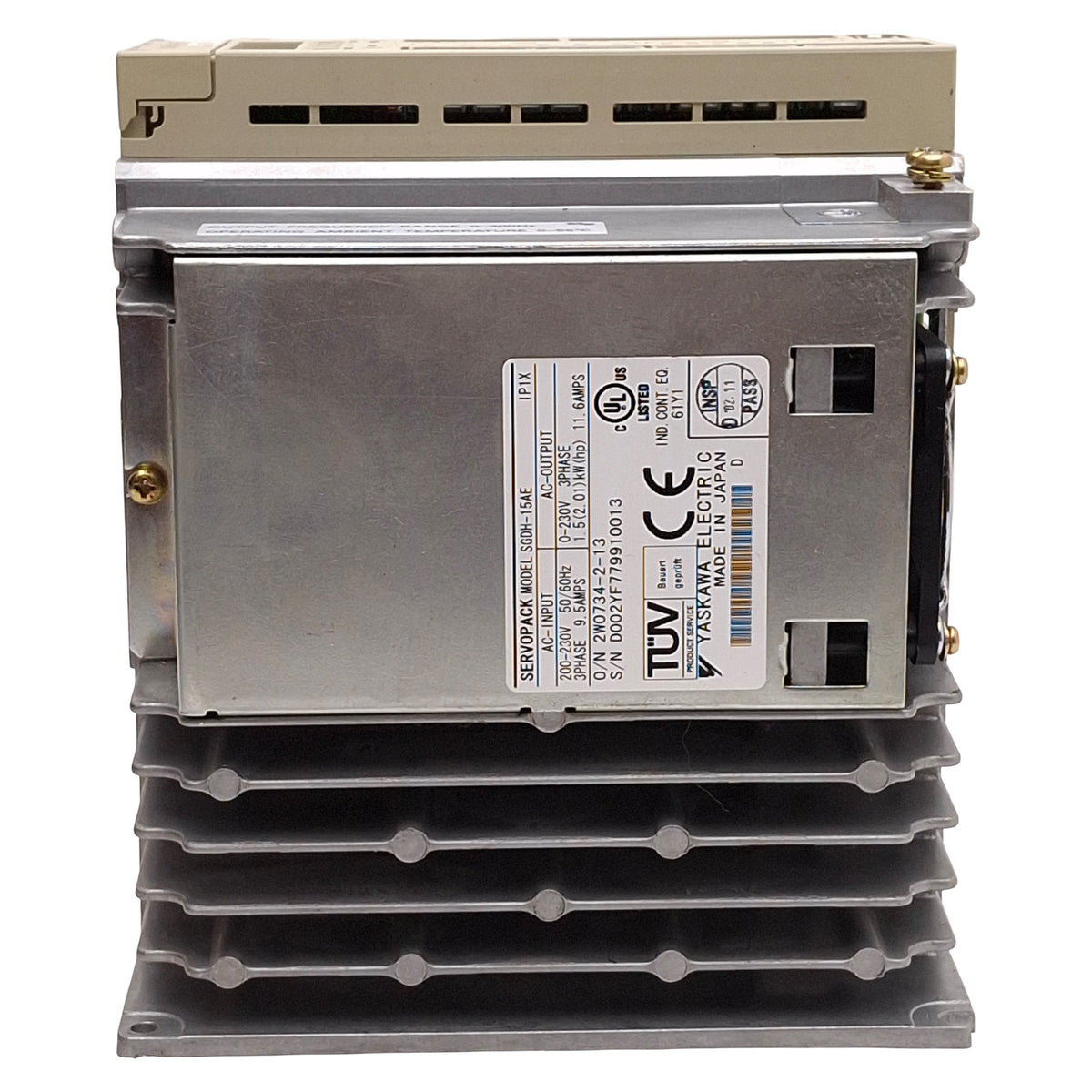 Used Yaskawa SGDH-15AE Sigma-II Servopack, 1.5kW, 3Ø 0-230VAC Out, 3Ø 200-230VAC In
