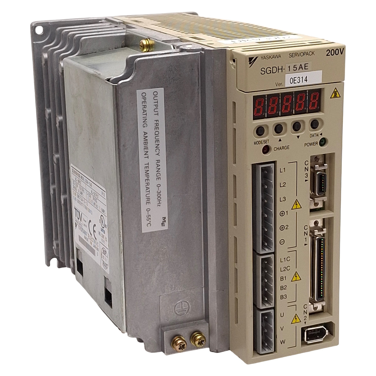 Used Yaskawa SGDH-15AE Sigma-II Servopack, 1.5kW, 3Ø 0-230VAC Out, 3Ø 200-230VAC In