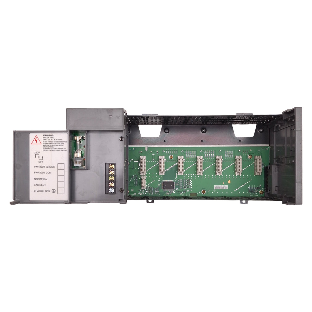 Used Allen Bradley 1746-A7 SLC 500 7-Slot PLC Chassis Rack w/1746-P2 Power Supply