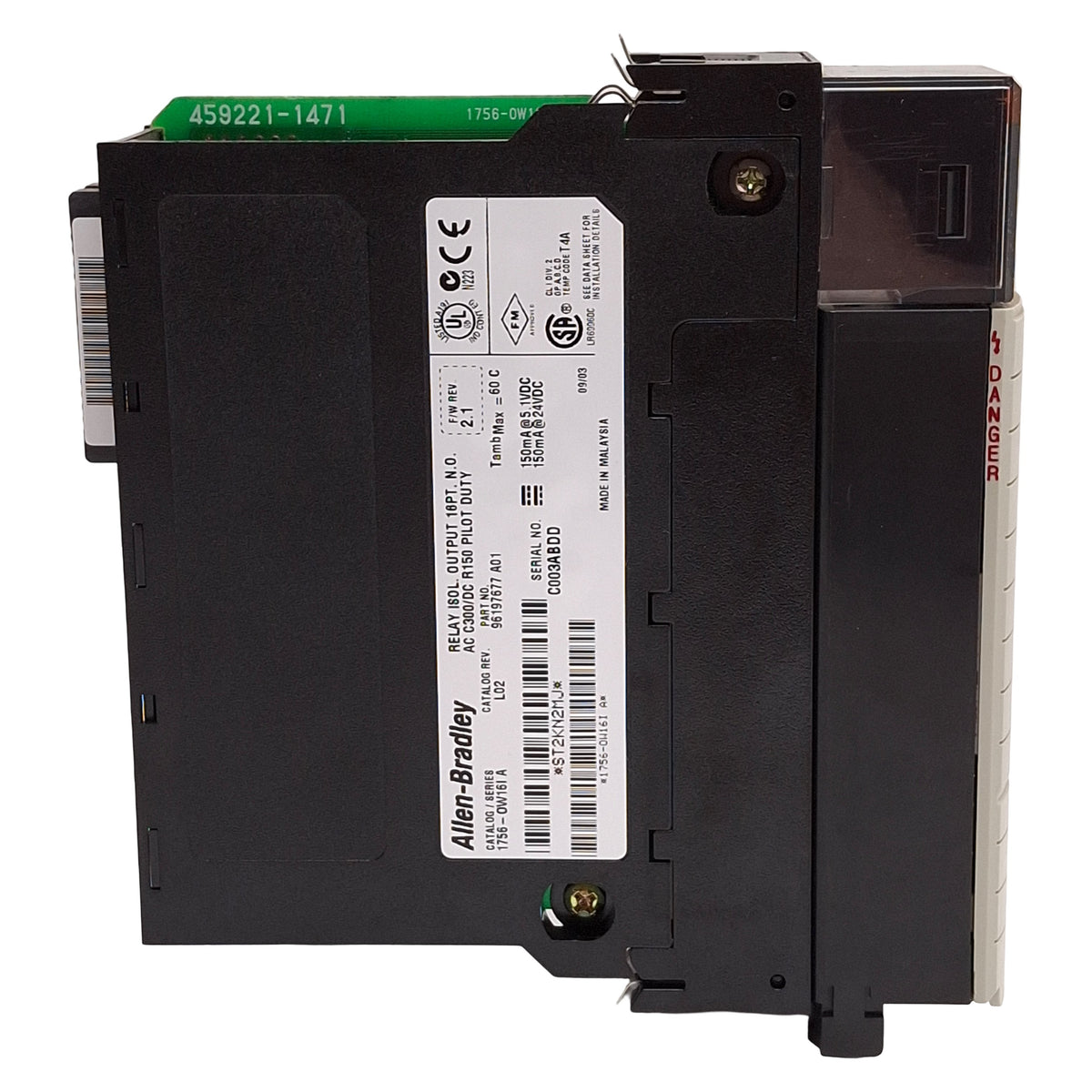 Used Allen Bradley 1756-OW16I/A ControlLogix Relay Output Module, 16NO, 125VDC/240VAC