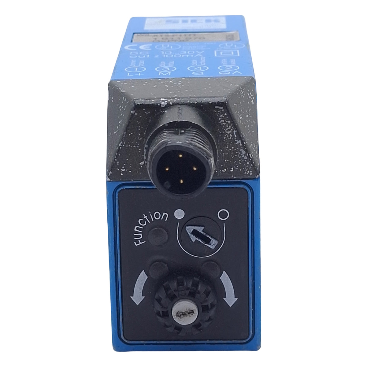 Used Sick KT5-P1111 Photoelectric Contrast Sensor, PNP, 10mm Range, 10-30VDC, 4-P M12