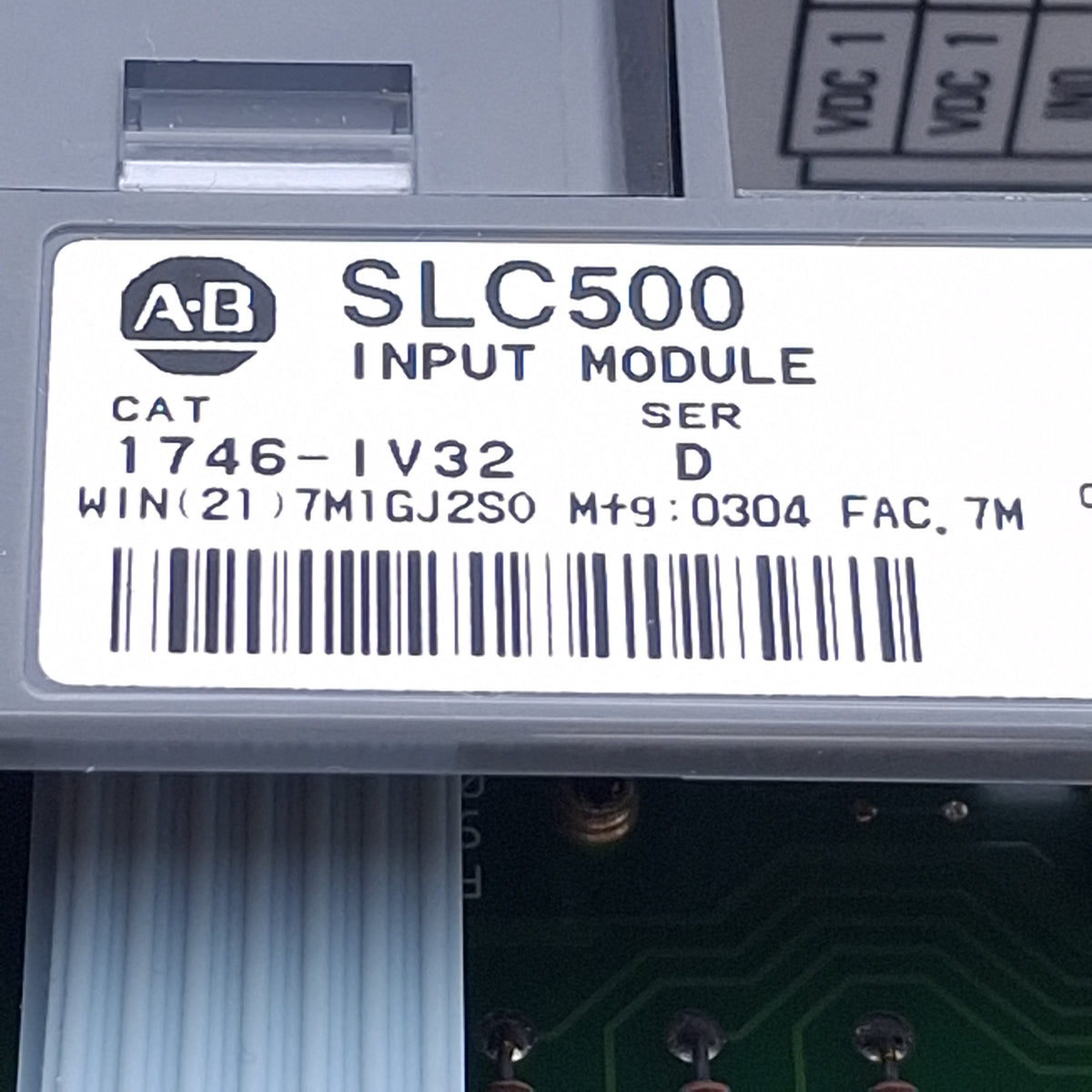 Used Allen Bradley 1746-IV32 Series D SLC 500 DC Source Input Module, 32-Input, 24VDC