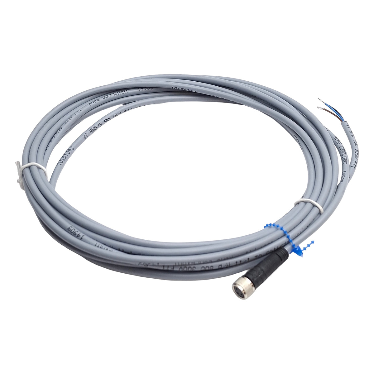 New – Open box Bimba 10151342 Quick Disconnect Sensor/Switch Cable, M8 3-Pin, 5 Meter Length