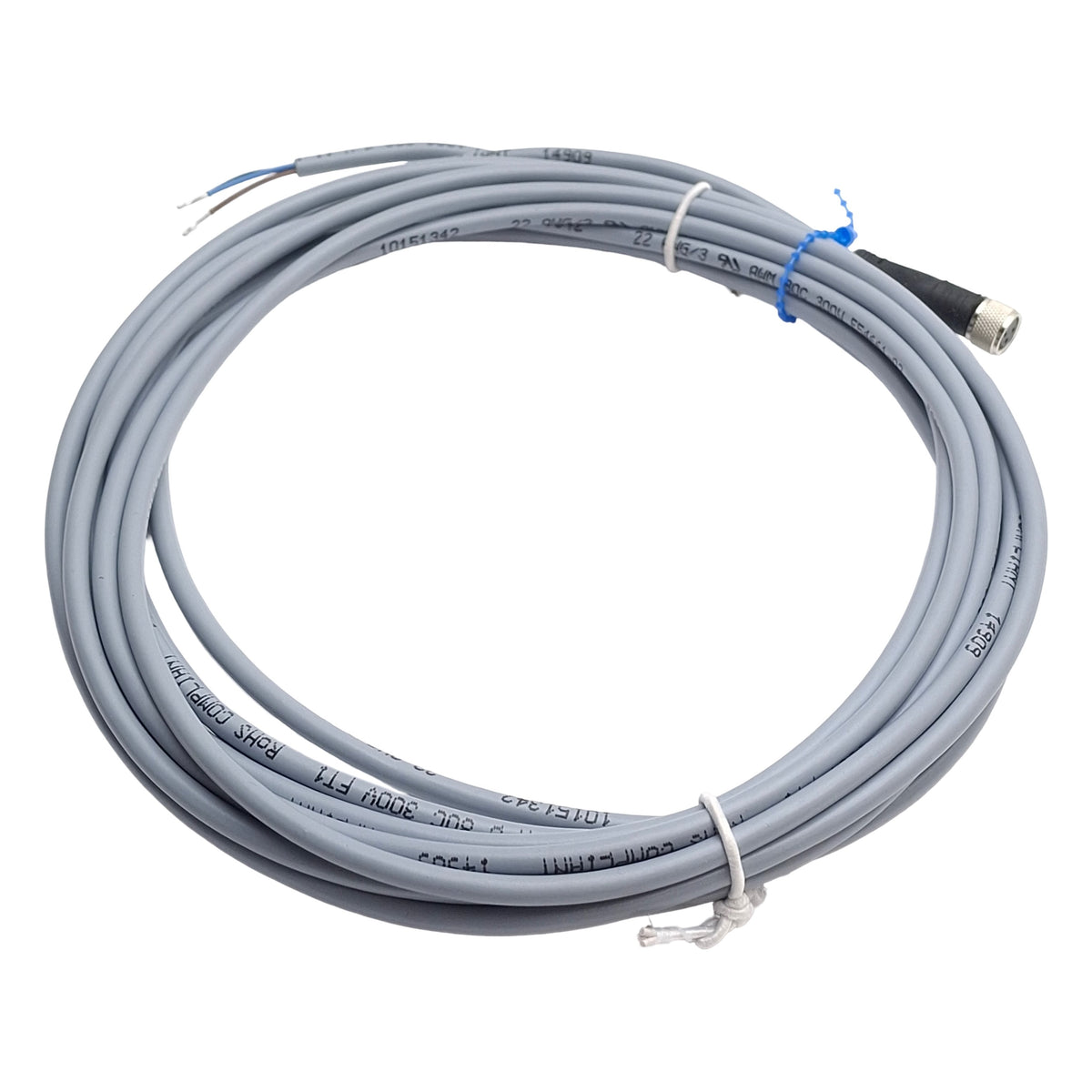 New – Open box Bimba 10151342 Quick Disconnect Sensor/Switch Cable, M8 3-Pin, 5 Meter Length