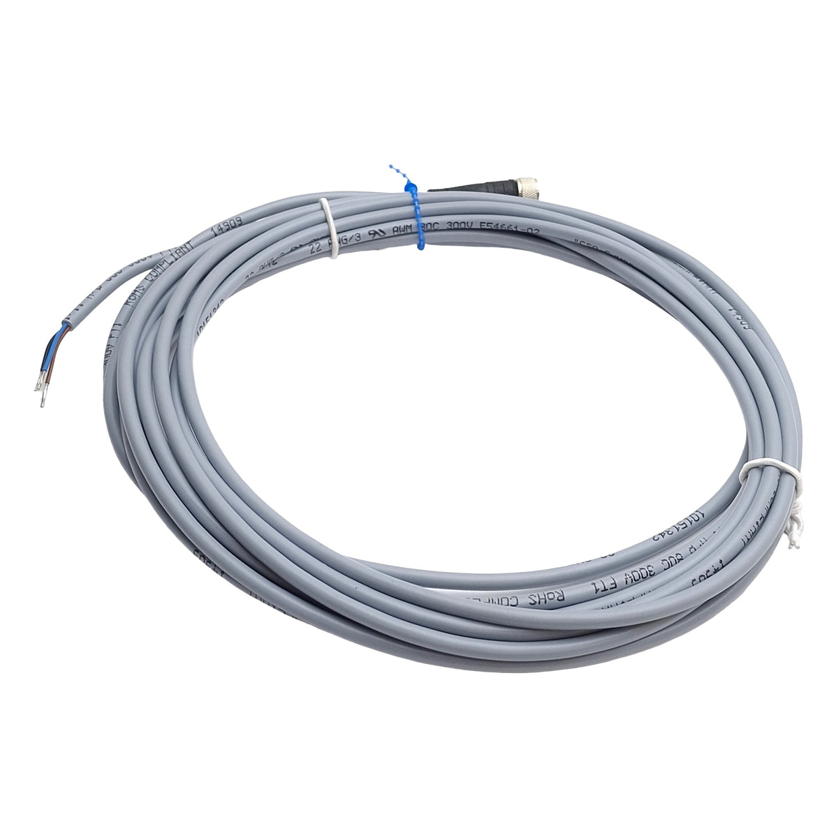 New – Open box Bimba 10151342 Quick Disconnect Sensor/Switch Cable, M8 3-Pin, 5 Meter Length