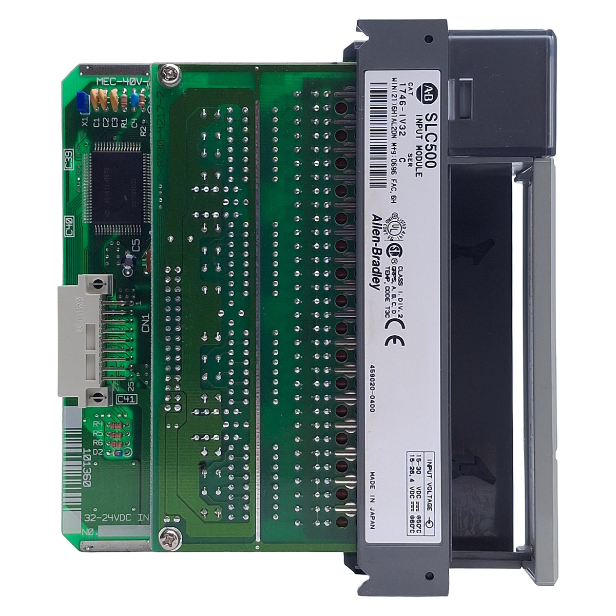Used Allen Bradley 1746-IV32 Series C SLC 500 DC Source Input Module, 32-Input, 24VDC