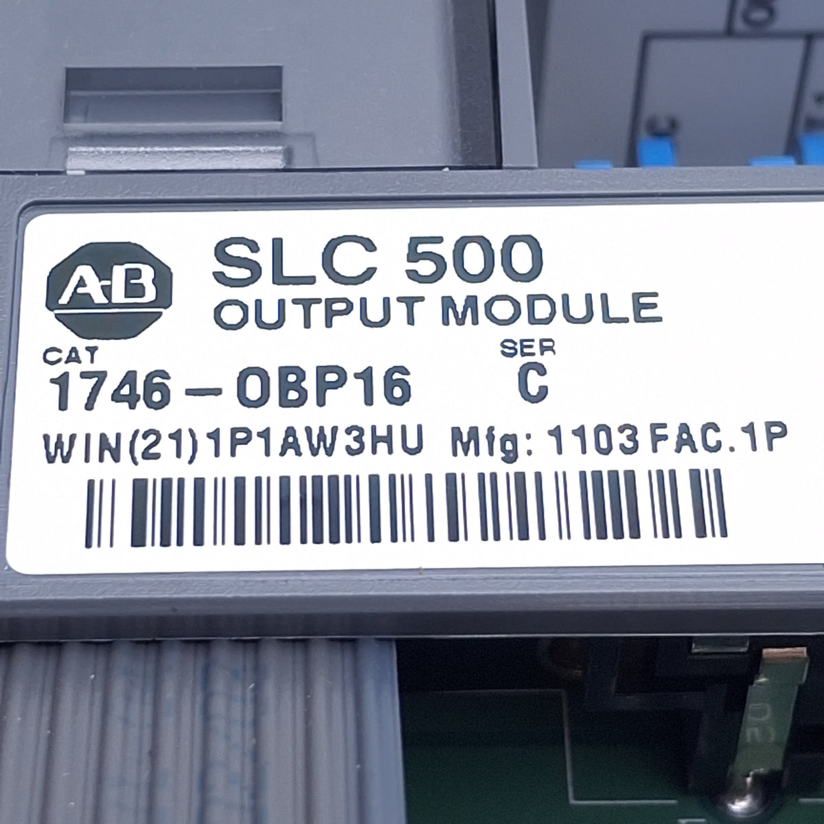 Used Allen Bradley 1746-OBP16 Series C SLC 500 DC Sourcing Output Module, 16-Channel