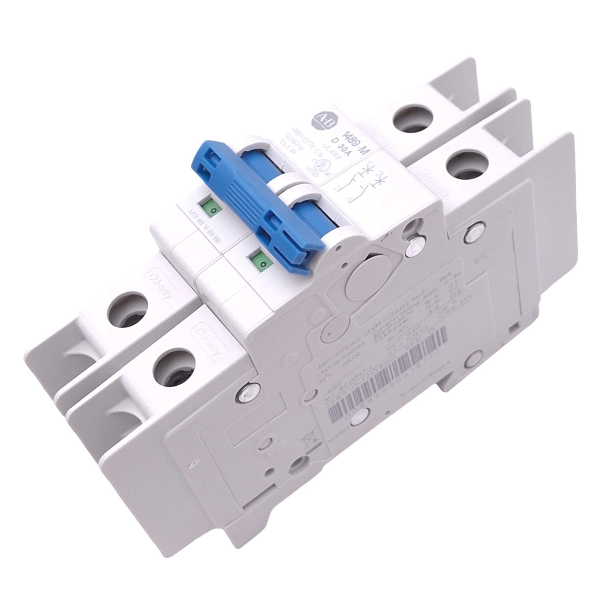 New Allen Bradley 1489-M2D300 Circuit Breaker, 2-Pole 30A, 480Y/277VAC, D-Curve