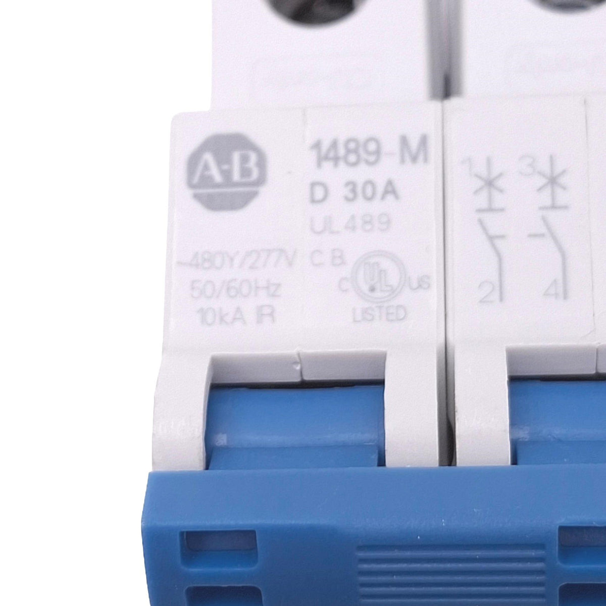 New Allen Bradley 1489-M2D300 Circuit Breaker, 2-Pole 30A, 480Y/277VAC, D-Curve