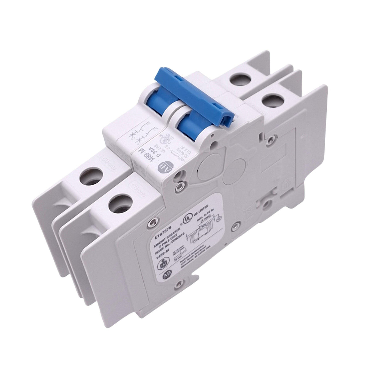 New Allen Bradley 1489-M2D300 Circuit Breaker, 2-Pole 30A, 480Y/277VAC, D-Curve