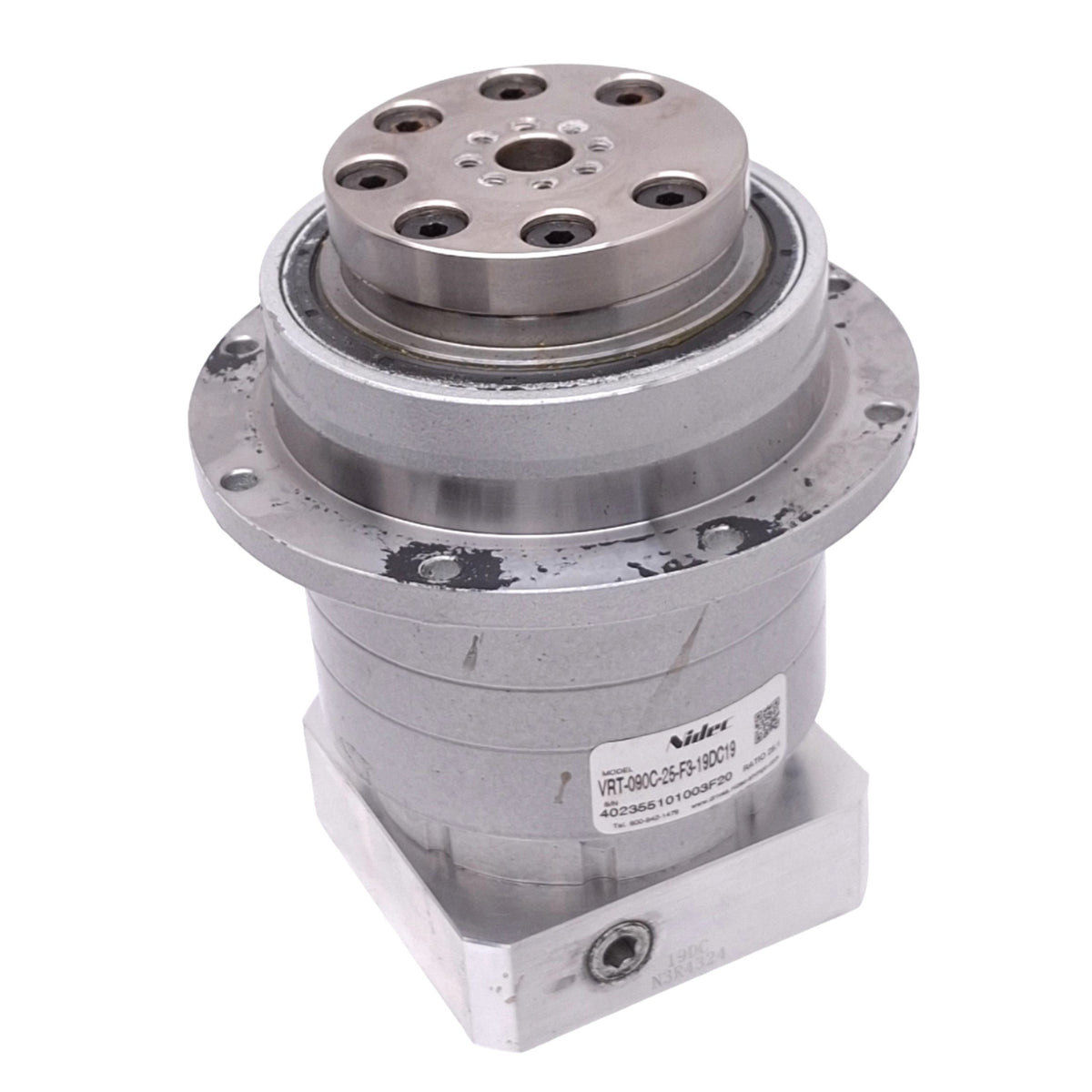 Used Nidec VRT-090C-25-F3-19DC19 Planetary Gear Reducer, 25:1, ø19mm In, 106Nm Max