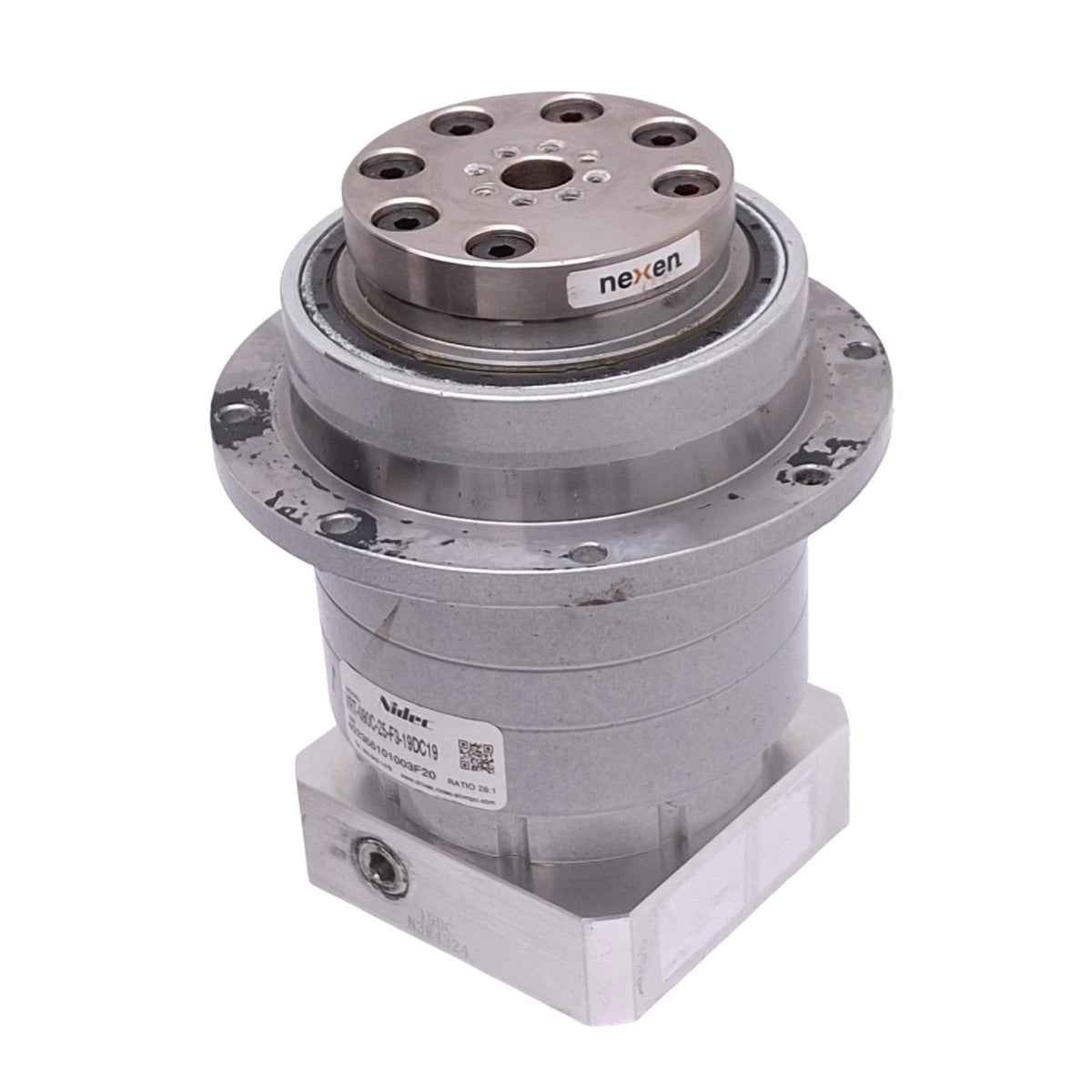Used Nidec VRT-090C-25-F3-19DC19 Planetary Gear Reducer, 25:1, ø19mm In, 106Nm Max