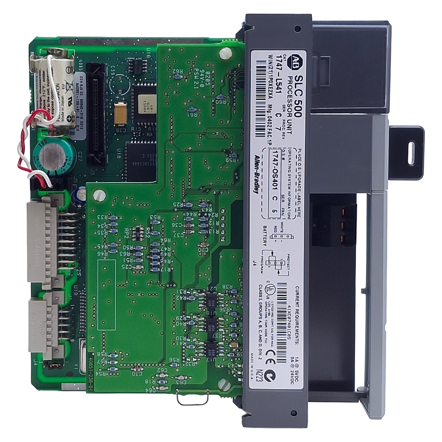 Used Allen Bradley 1747-L541 Ser C Rev 7 SLC 500 5/04 PLC CPU/Processor, RS-232