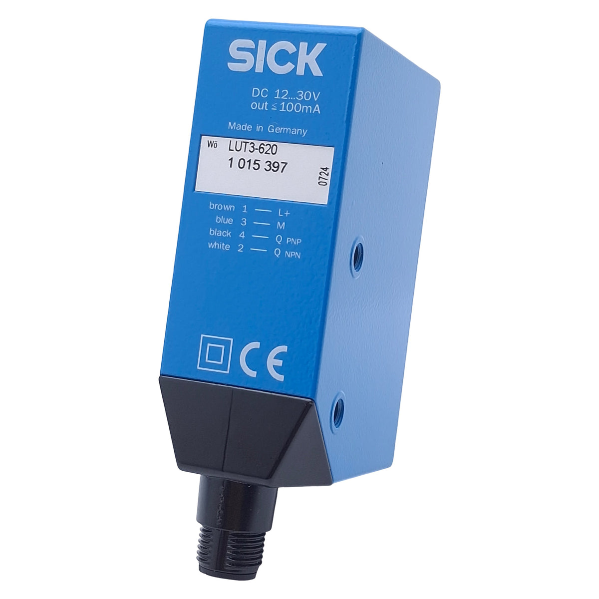 New Sick LUT3-620 Luminescence Sensor, PNP/NPN, 10-35mm Range, 12-30VDC, 4-Pin M12