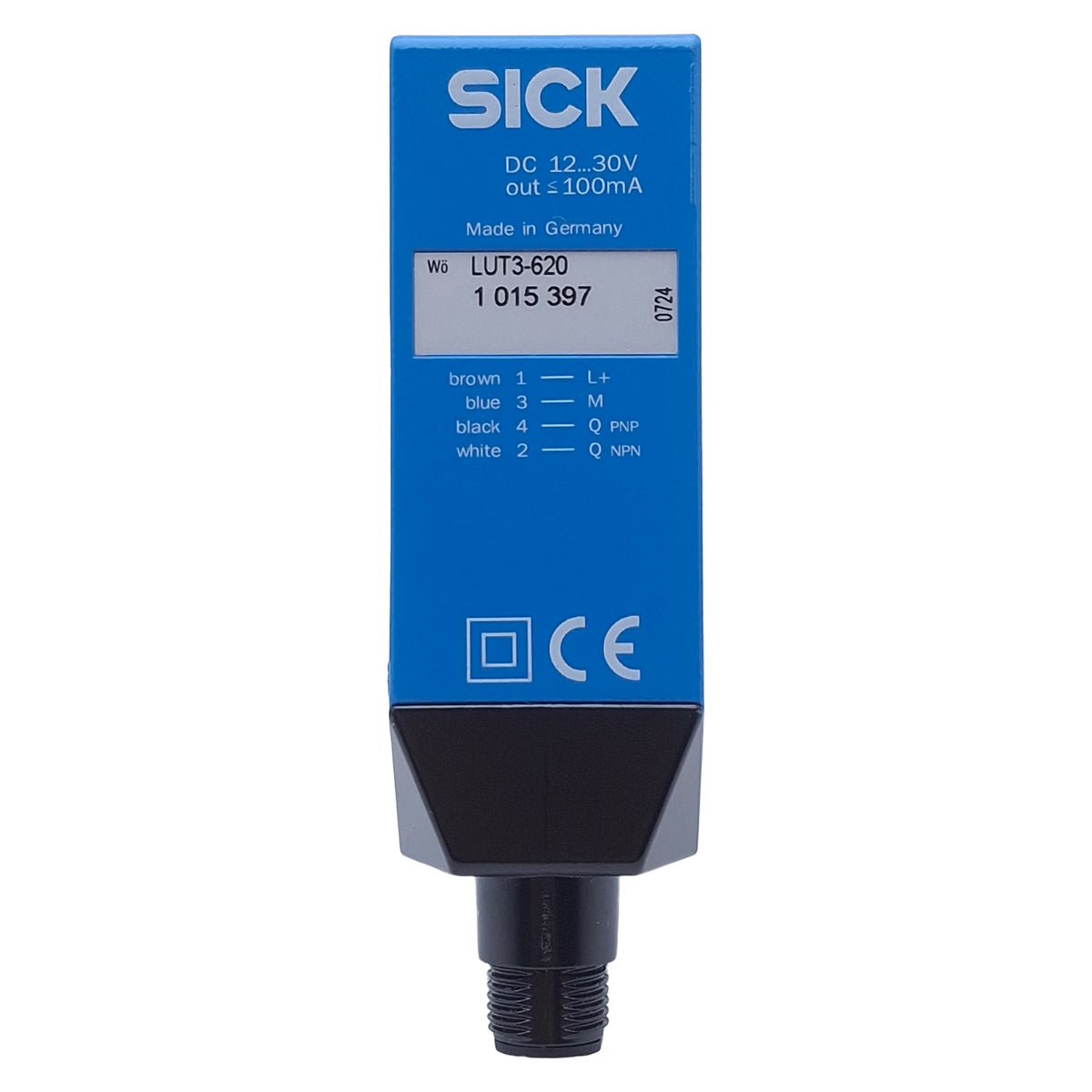 New Sick LUT3-620 Luminescence Sensor, PNP/NPN, 10-35mm Range, 12-30VDC, 4-Pin M12