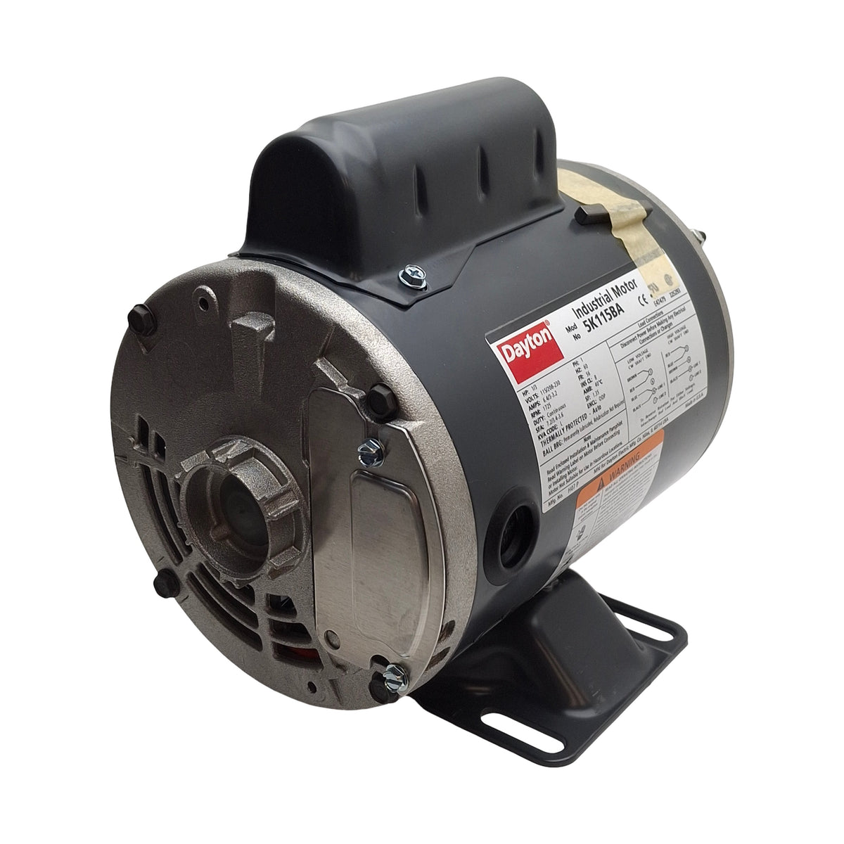 New – Open box Dayton 5K115BA General Purpose Motor 1/3HP 1725RPM, 115/208-230VAC 1PH, 56 Frame