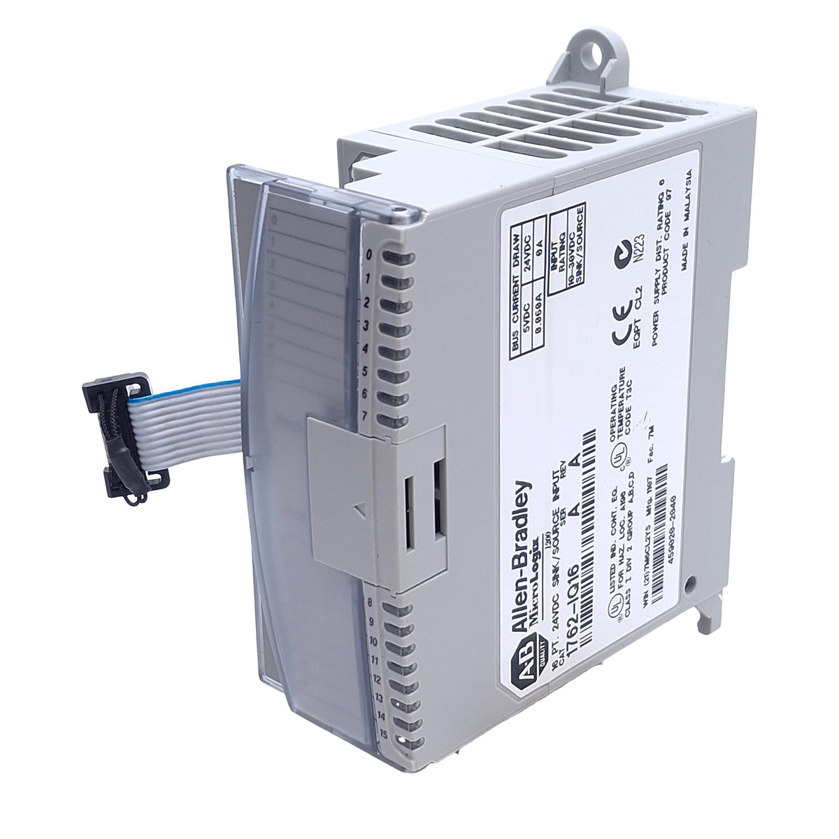 Used Allen Bradley 1762-IQ16 Ser A MicroLogix Digital Input Module 24VDC, 16-Point