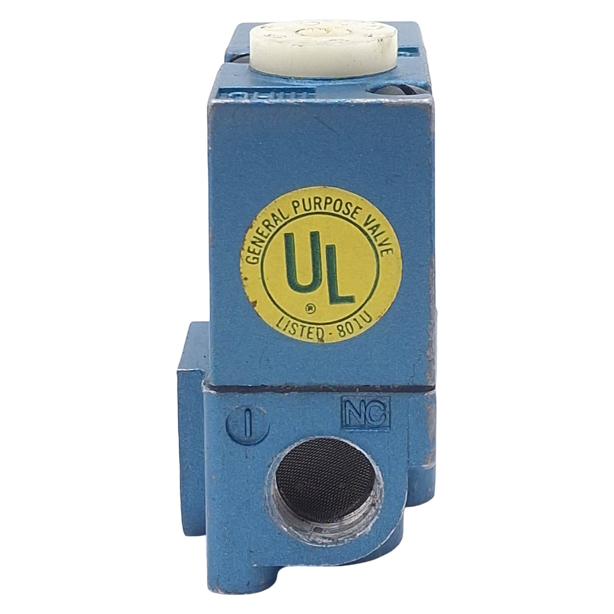 Used Mac 111B-611CAAA Solenoid Valve, 3/2 NO-NC, 1/8in NPT, Vac-150psi, 24VDC Coil