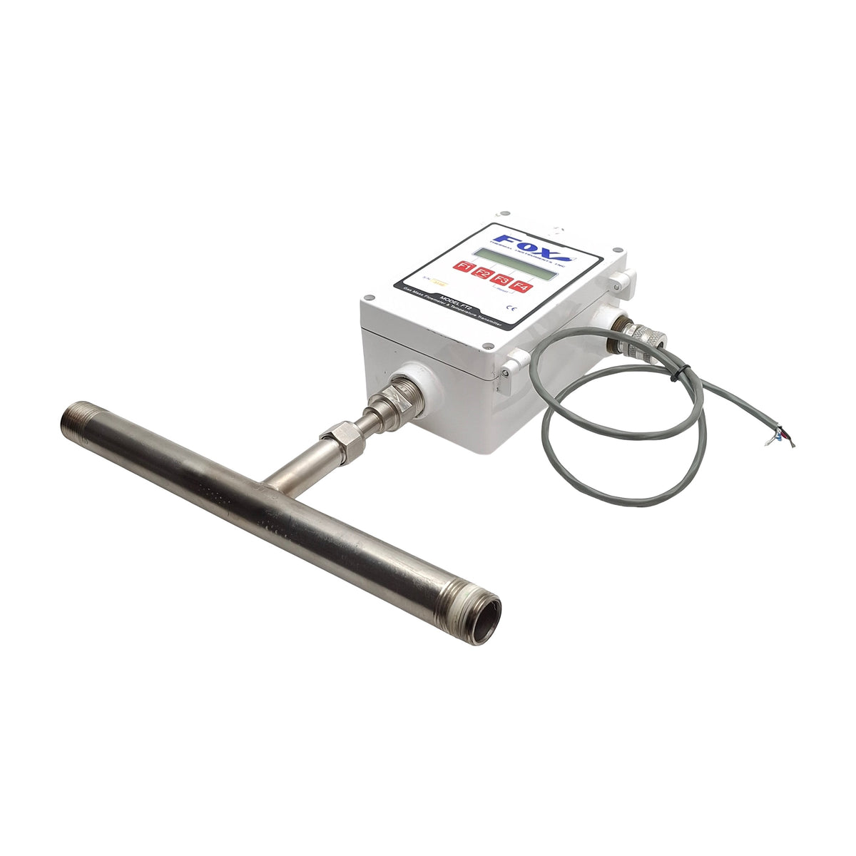 Used Fox Thermal Model FT2 V1.4 Rev L In-Line Flow Meter, 4-20mA Out, ~140SCFM Max
