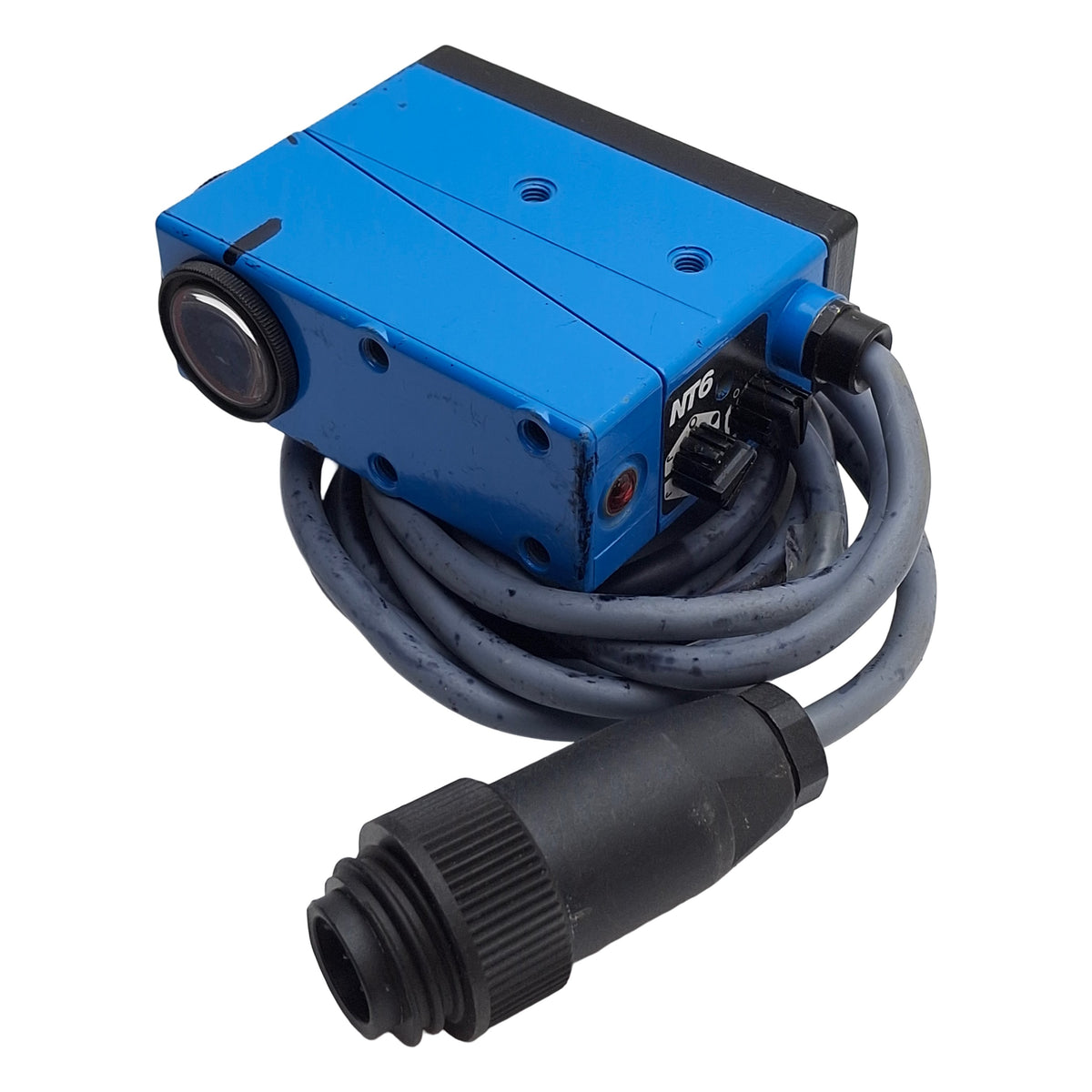Used Sick NT6-03012 1005821 Contrast Sensor 9mm Max Range, 10-30VDC, 6V Analog Output