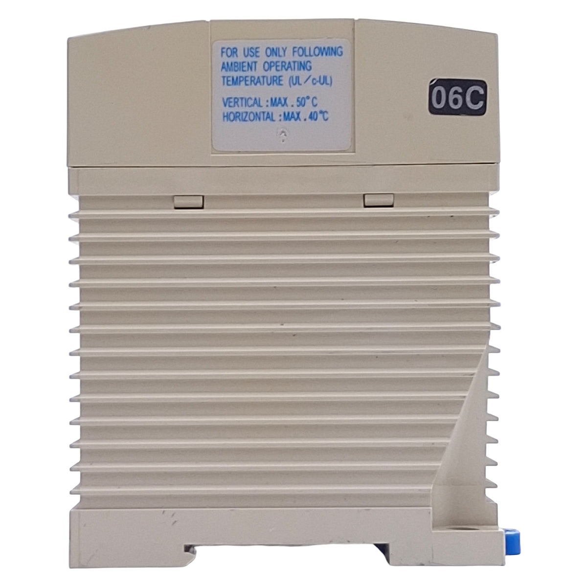 Used Idec PS5R-B24 Switching Power Supply 100-240VAC In, 24VDC 0.6A Out, DIN Rail