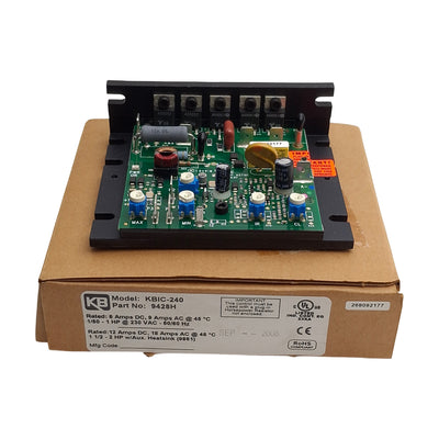 New KB Electronics KBIC-240 9428H SCR DC Motor Speed Control, 208-230VAC/0-180VDC 6A
