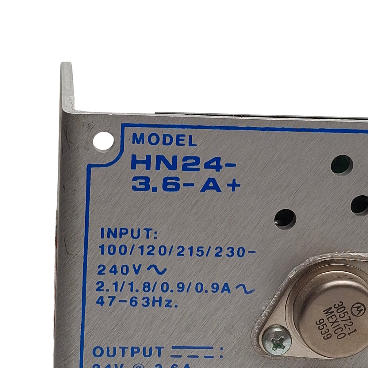 Used Condor HN24-3.6-A+ Linear DC Power Supply, 100-240VAC In, 24VDC 3.6A Output 86W