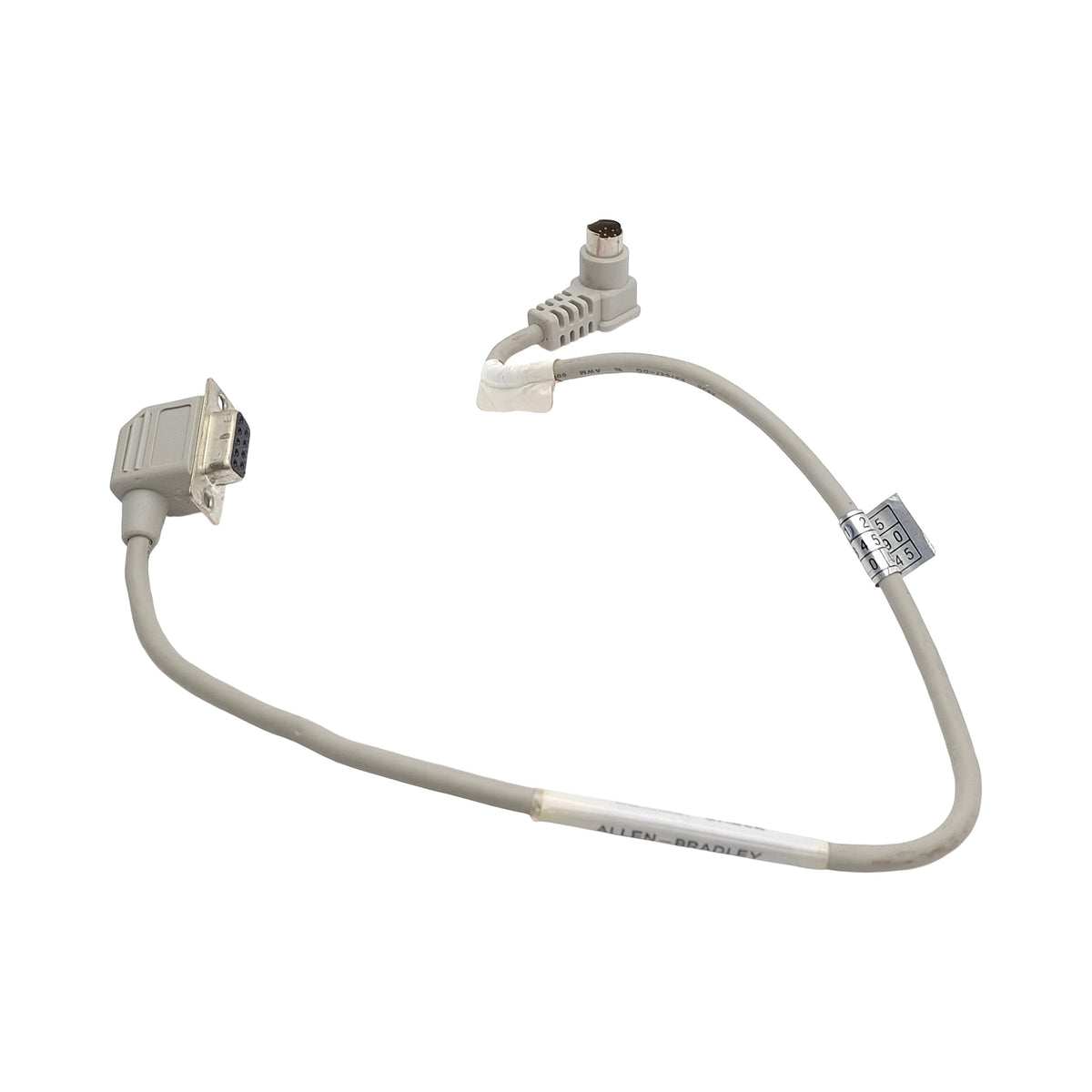 Used Allen Bradley 1761-CBL-AP00 Communication Cable, 8-Pin Mini DIN to 9-Pin D-Sub