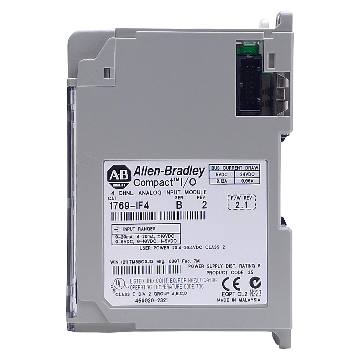 Used Allen Bradley 1769-IF4 Ser B CompactLogix Analog Input Module, 4-Channel