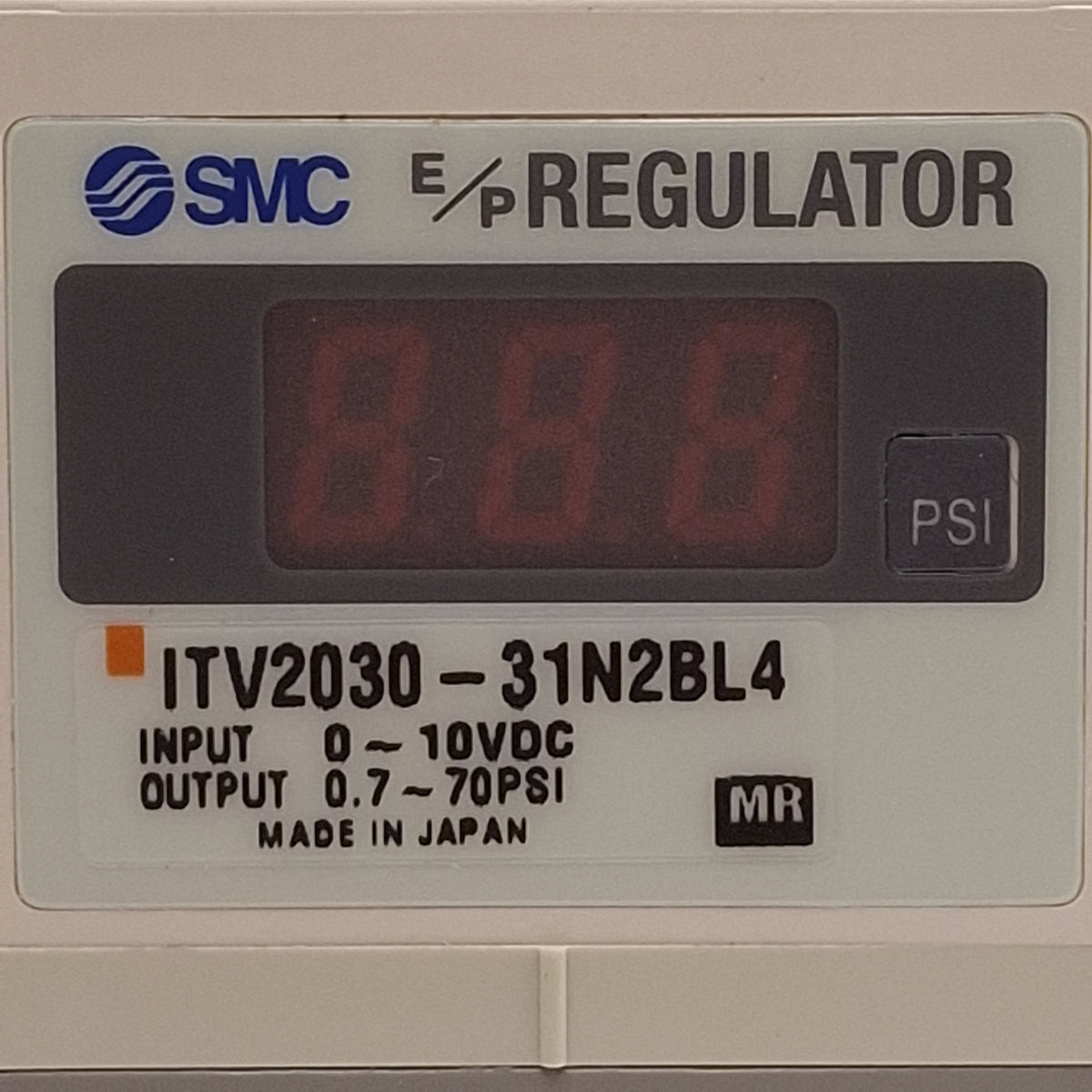 Used SMC ITV2030-31N2BL4 Electro-Pneumatic Regulator, 0.7-70psi Out, 1/4in NPT, 24VDC