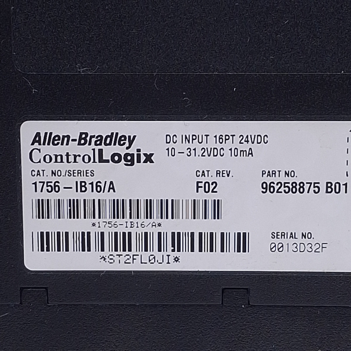 Used Allen Bradley 1756-IB16 Ser A ControlLogix DC Input Module 16-Point, 24VDC In