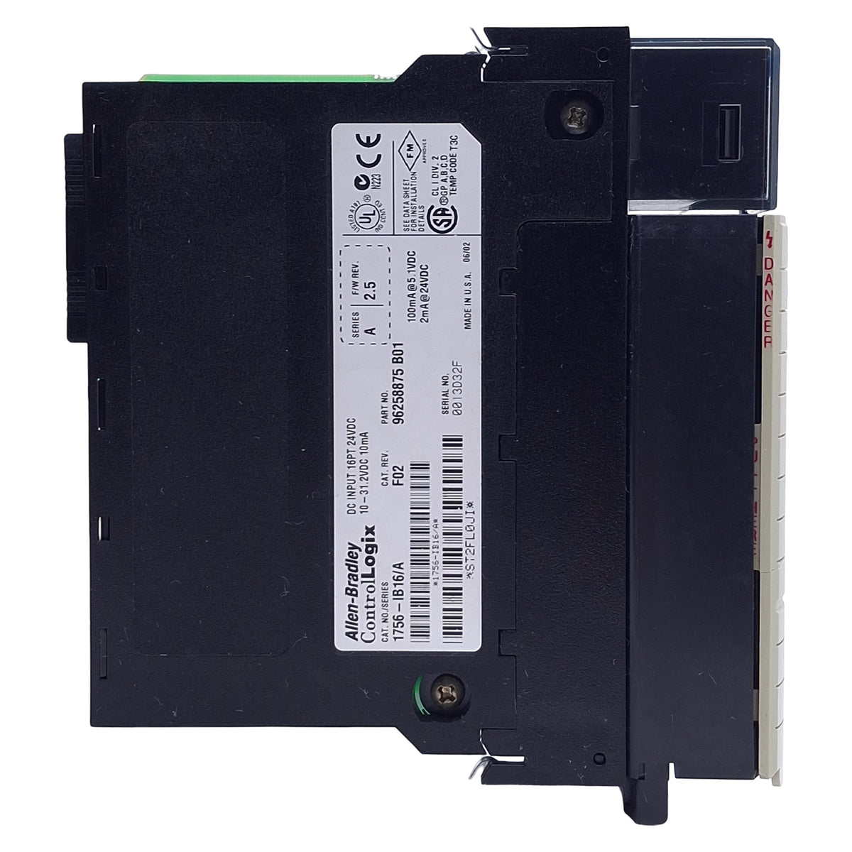 Used Allen Bradley 1756-IB16 Ser A ControlLogix DC Input Module 16-Point, 24VDC In