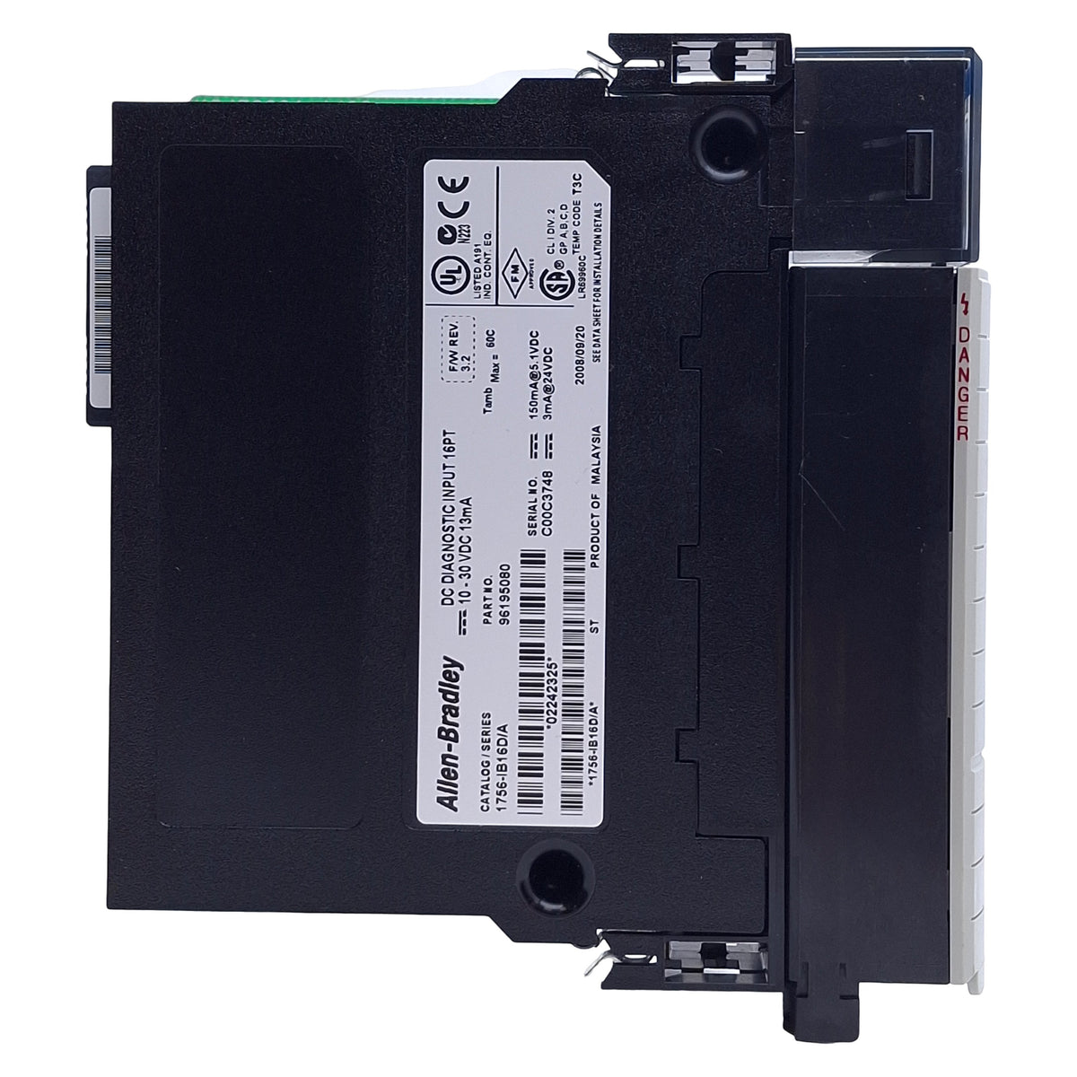 Used Allen Bradley 1756-IB16D Ser A ControlLogix DC Diagnostic Input Module 16-Point