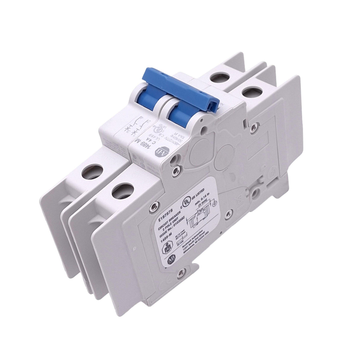 New Allen Bradley 1489-M2C040 Circuit Breaker, 2-Pole 4A, 480Y/277VAC, C-Curve