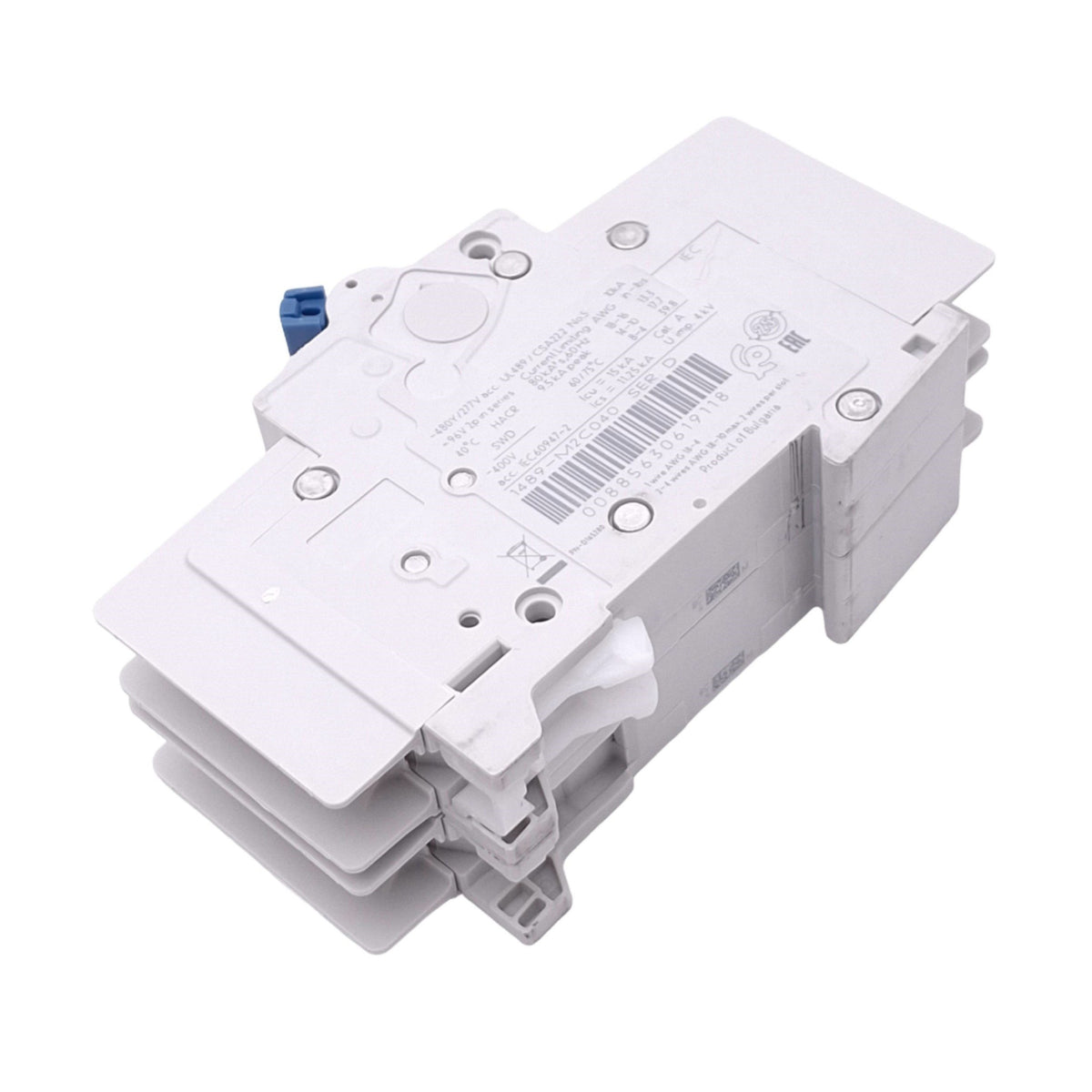 New Allen Bradley 1489-M2C040 Circuit Breaker, 2-Pole 4A, 480Y/277VAC, C-Curve