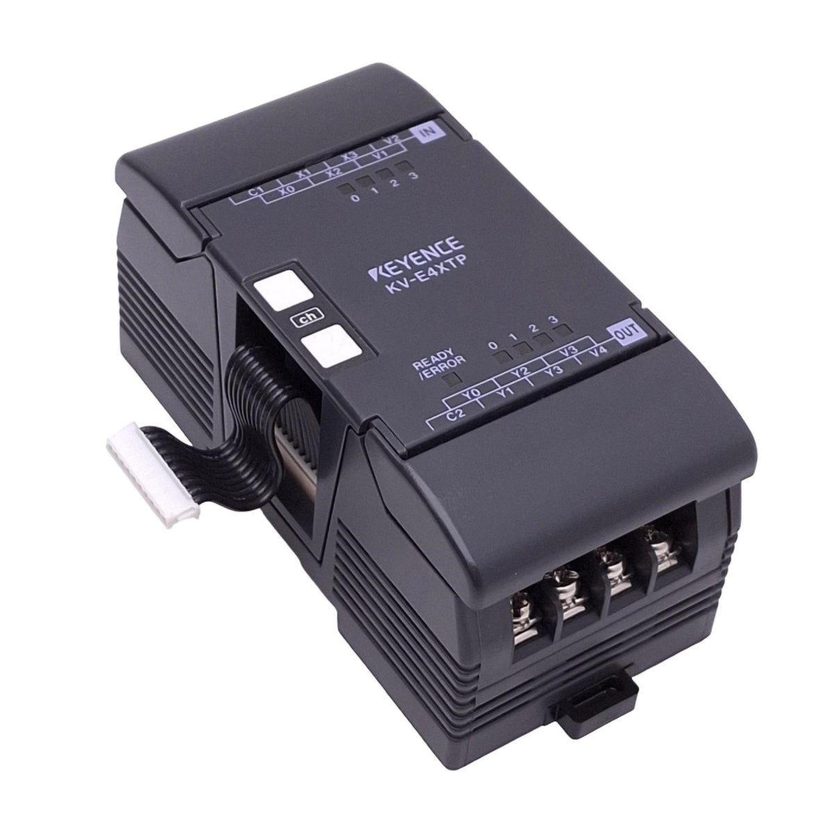Used Keyence KV-E4XTP Visual KV Series I/O Module, 4DI, 4 Source/PNP Out, 24VDC