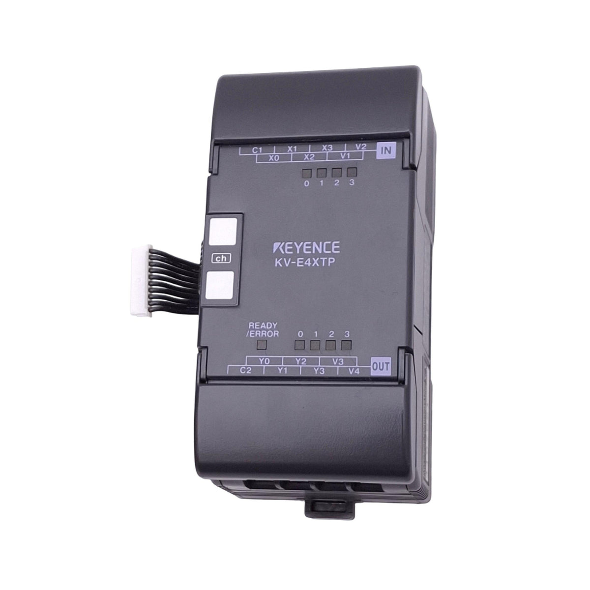 Used Keyence KV-E4XTP Visual KV Series I/O Module, 4DI, 4 Source/PNP Out, 24VDC