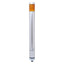 Used Patlite MP-02C MP-102C Signal Tower Light, Amber 26.6mA, 24VDC, 4-Pin M12, 11" H
