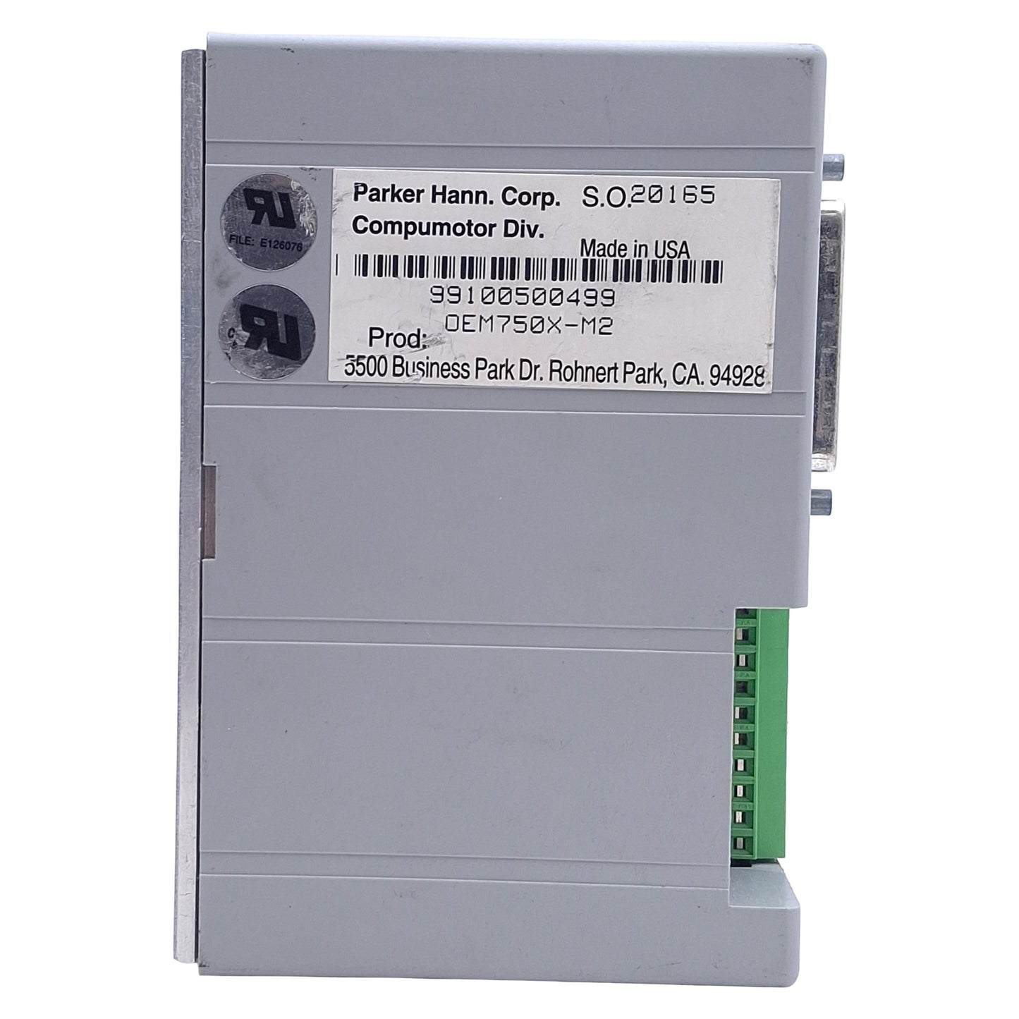 Used Parker OEM750X-M2 Compumotor Stepper Drive/Indexer 2-Phase .15-7.5A 24-75VDC 2A