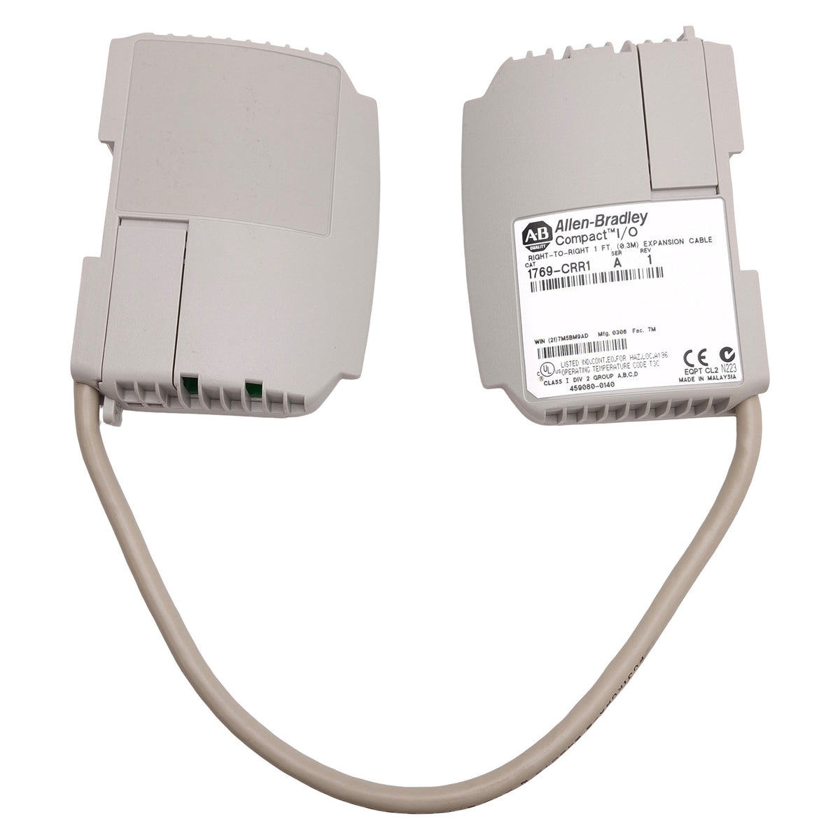 Used Allen Bradley 1769-CRR1 Rev A Compact I/O Right-to-Right Expansion Cable, 0.3m