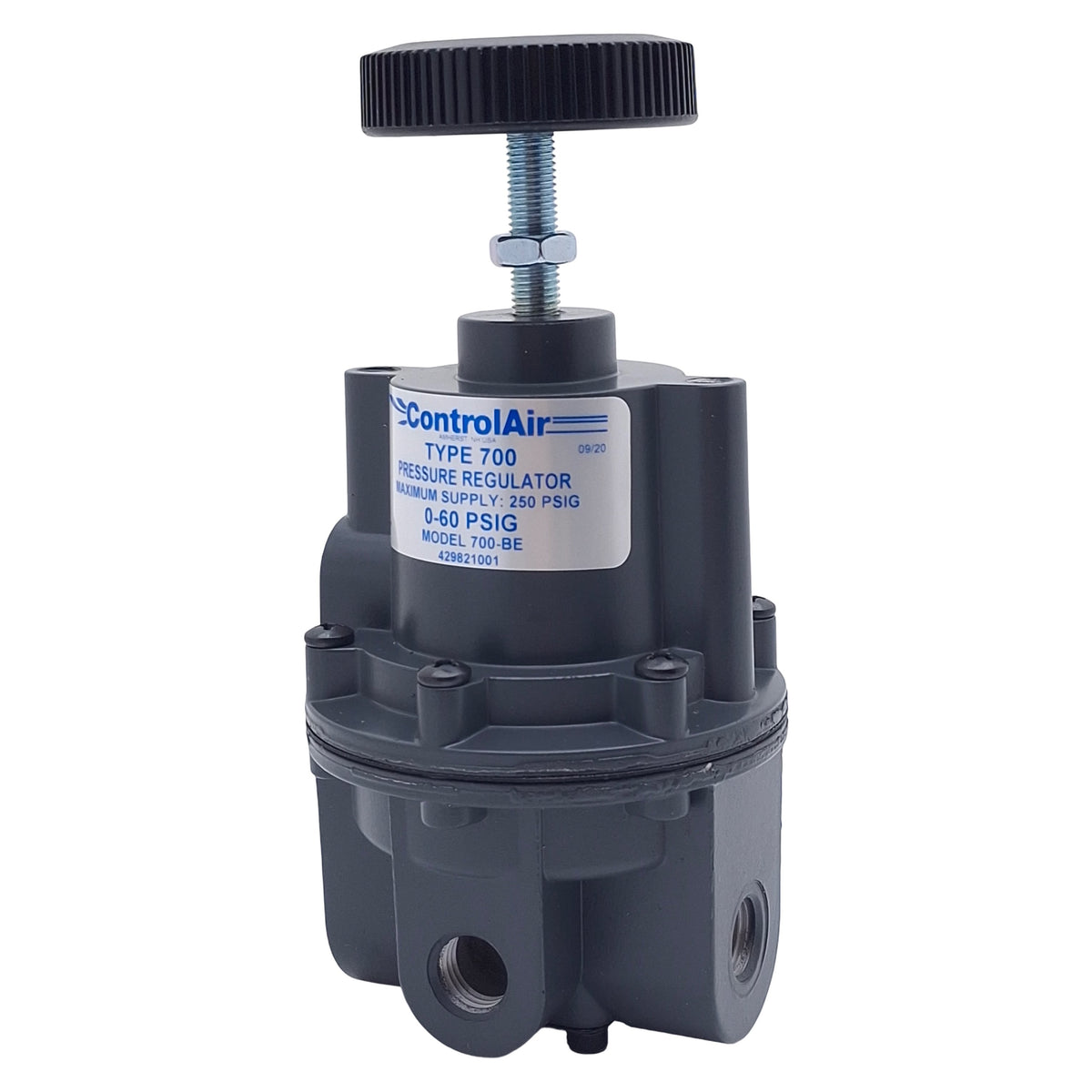 New Control Air 700-BE Precision Air Pressure Regulator, 1/4in NPT, 0-60psi Set