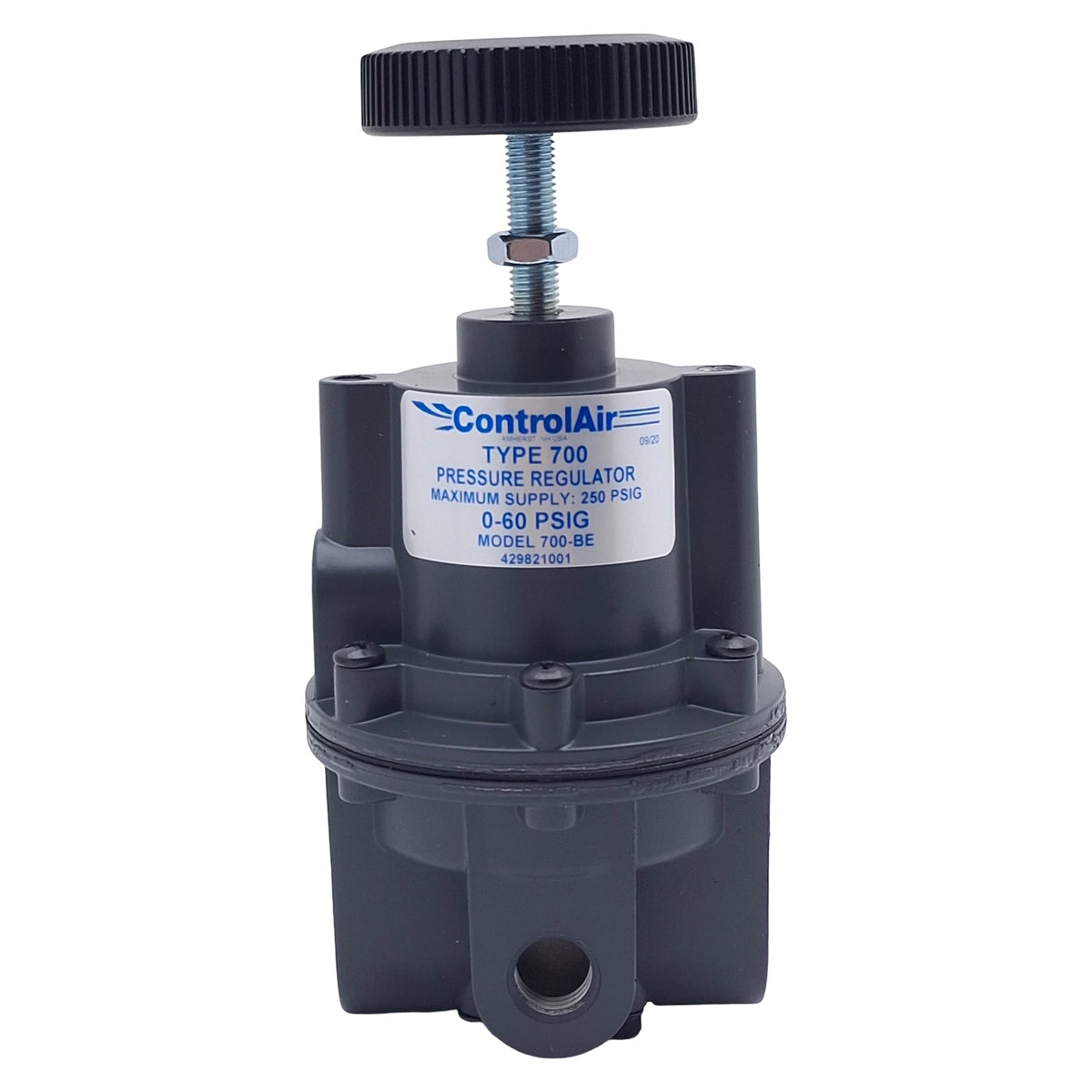 New Control Air 700-BE Precision Air Pressure Regulator, 1/4in NPT, 0-60psi Set