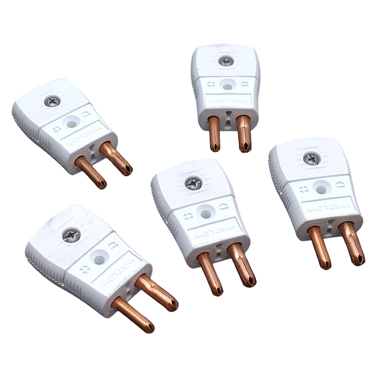 New – Open box Lot of 5 Watlow SCM-U-WAT Thermocouple Male Plug Connector, Uncompensated, 425°F
