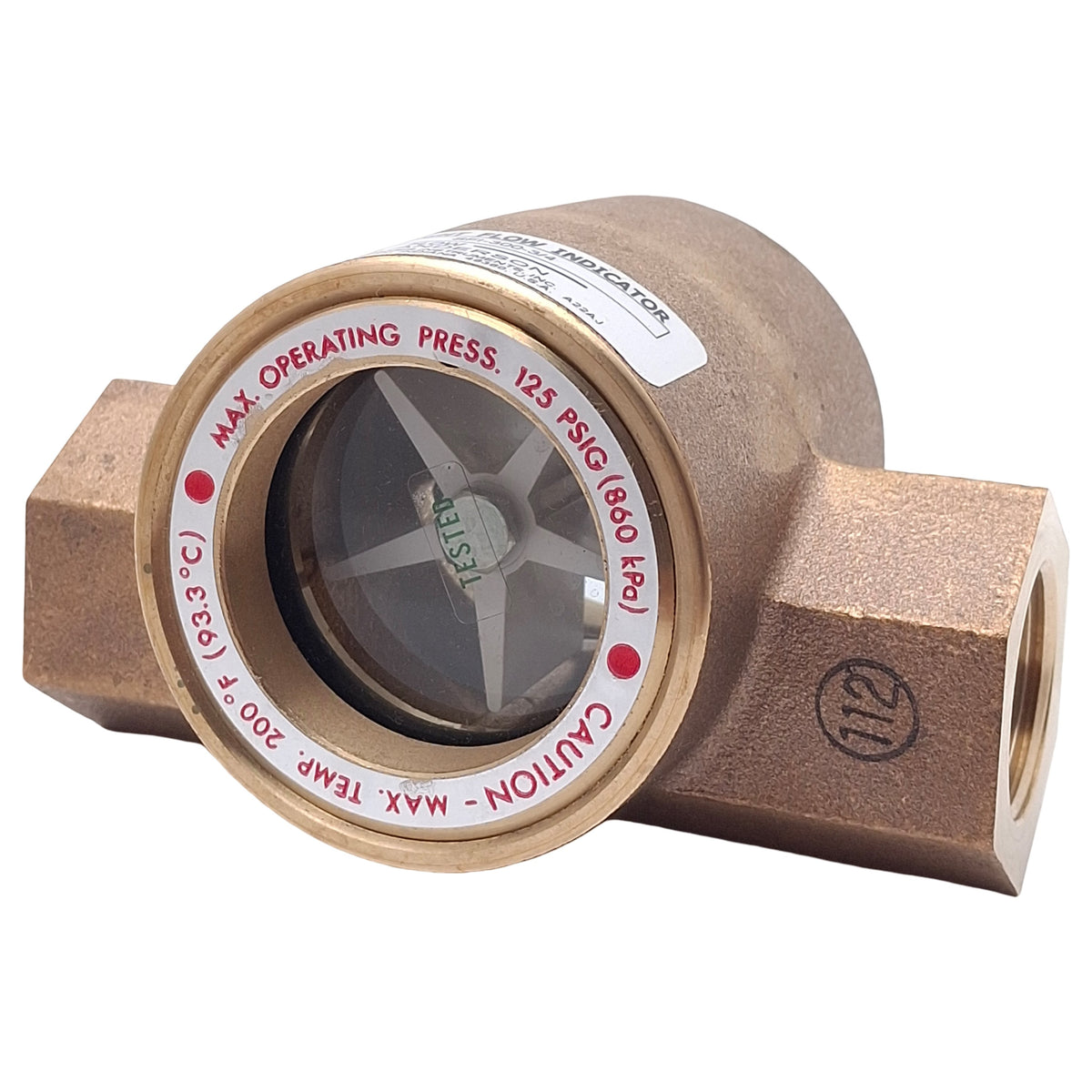 New W.E. Anderson SFI-300-3/4 Double-Window Sight Flow Indicator, 3/4in NPT, 125psi