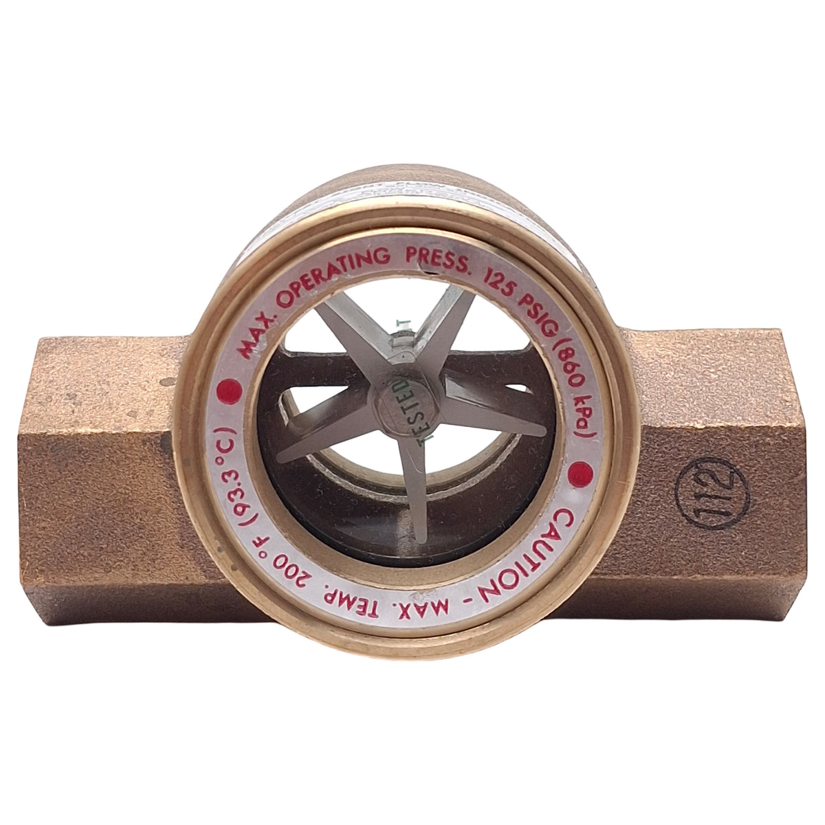 New W.E. Anderson SFI-300-3/4 Double-Window Sight Flow Indicator, 3/4in NPT, 125psi