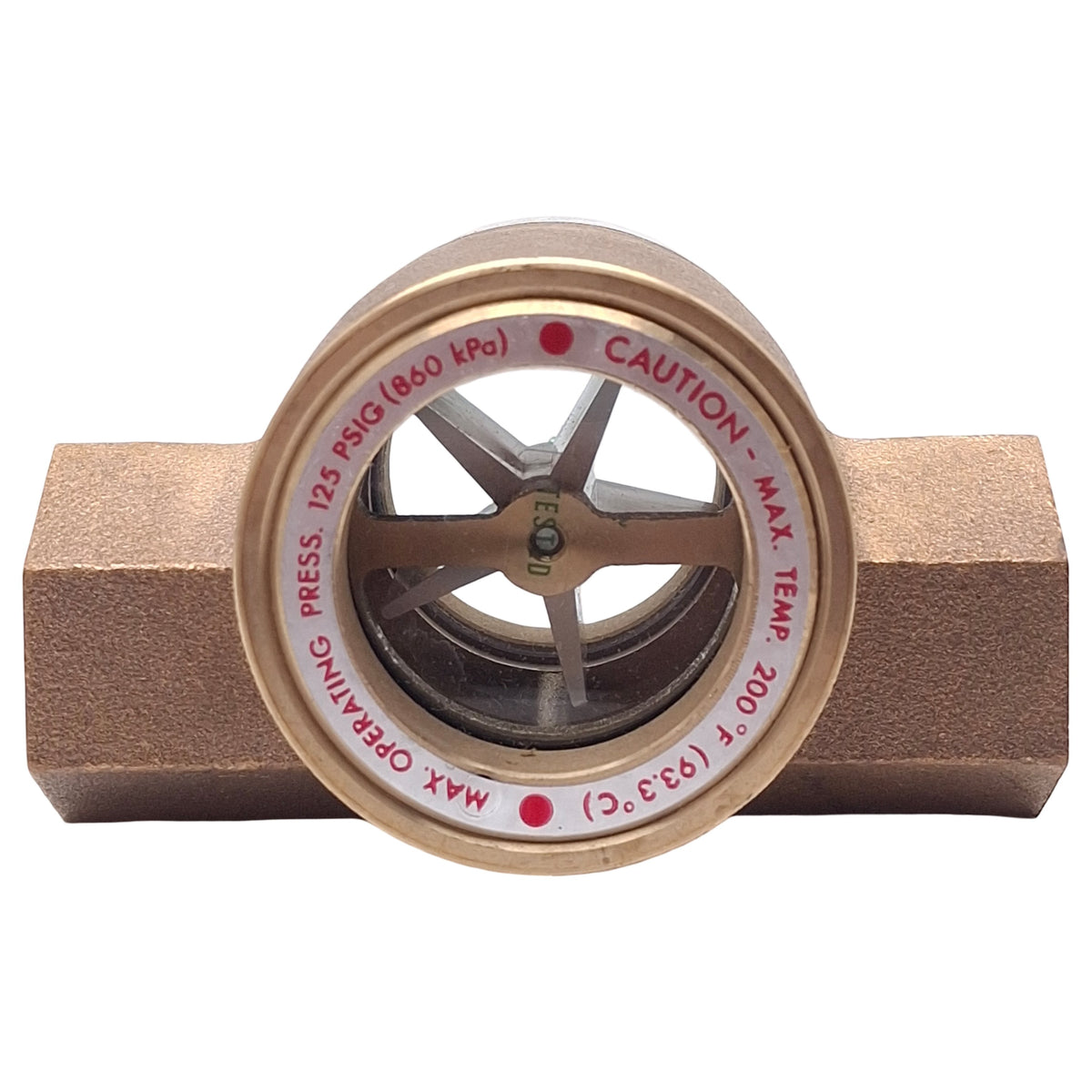 New W.E. Anderson SFI-300-3/4 Double-Window Sight Flow Indicator, 3/4in NPT, 125psi