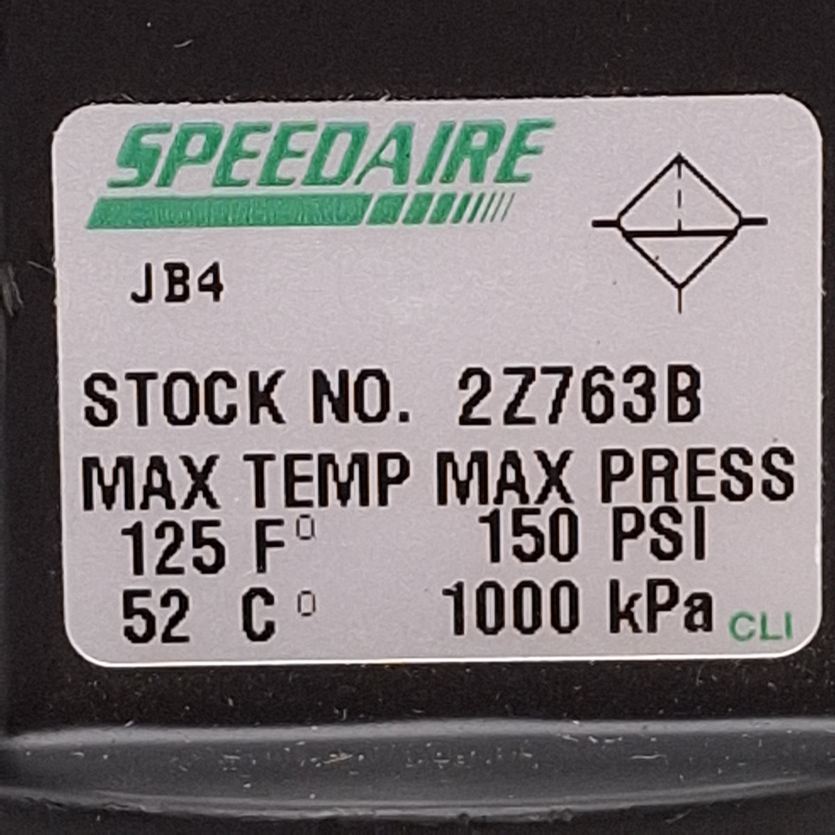 Used Dayton 2Z763B Speedaire Compressed Air Filter, 150psi, 125°F, 3/8in NPT Ports