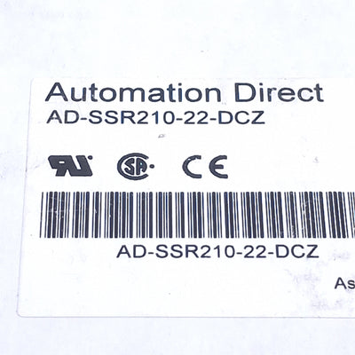New Automation Direct AD-SSR210-22-DCZ Solid State Relay 4-32VDC In, 24-280VDC Out